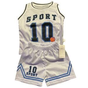 Basketball Shirt + Shorts Set Little Boy's 2 Piece Set (Toddler Size 4T) NWT